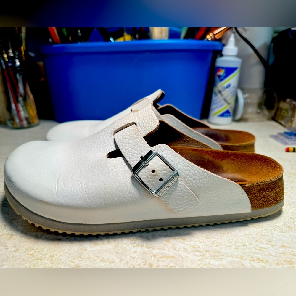 Birkenstock Boston white size 40